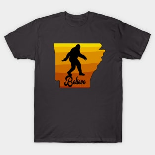 Arkansas Sasquatch Believe Design T-Shirt